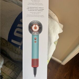 Dyson Turquoise and Red Hair Dryer Brand new